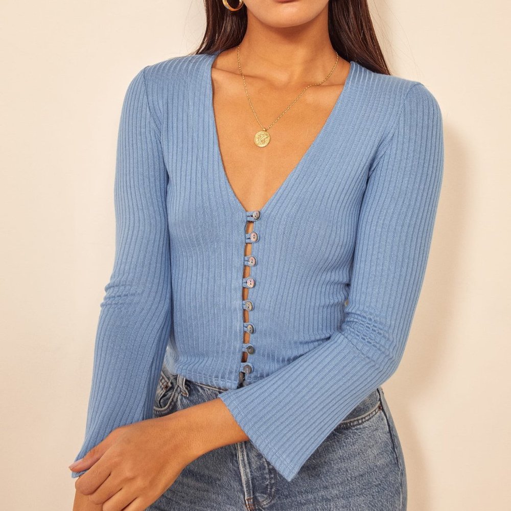 NWT Reformation Gellar Knit Top